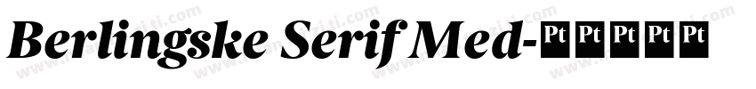Berlingske Serif Med字体转换